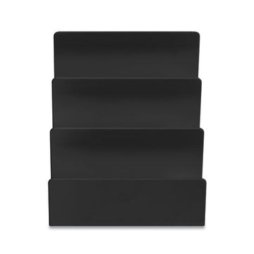 TRU RED™ Plastic Incline Mail Sorter, 3 Sections, Letter Size Files, 6.3 X 6.3 X 5.5, Black freeshipping - TVN Wholesale